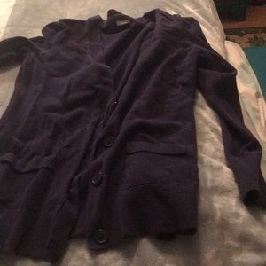 Blue sweater cardigan